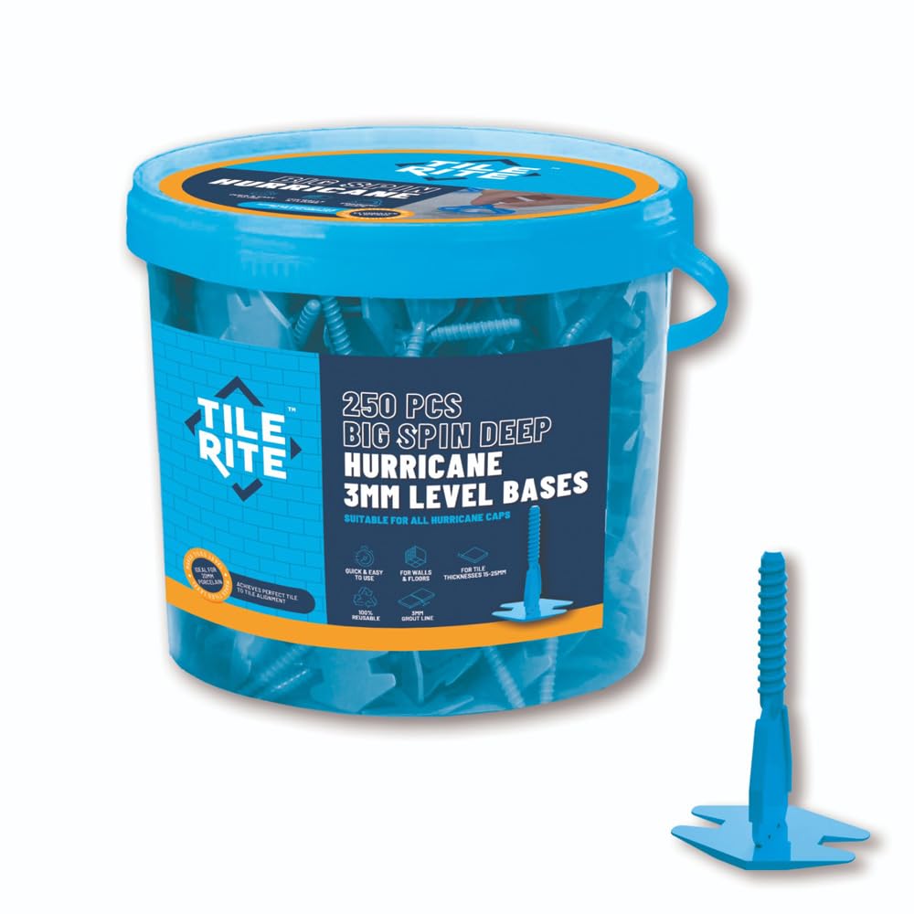 Tile Rite BSHBD420 Deep Level Bases for Tiles 15-25mm Thick, 3mm, Box of 250 Pcs