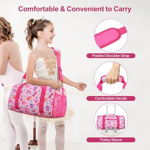 Image of Bagseri Dance Bag for Girls - Kids Duffle Bag with Shoe Compartment