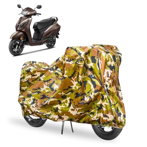 Image of Waterproof Bike Cover Compatible with Activa Special Edition All Weather, UV Heat Resistant, Dustproof, Triple Stitched, Windproof Elastic Bottom