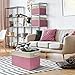 Sorbus Fabric Storage Cubes 15 Inch - Big Sturdy Collapsible Storage Bins with Dual Handles - Foldable Baskets for Organizing -Decorative Storage Baskets for Shelves | Home & Office Use -3 Pack| Pink