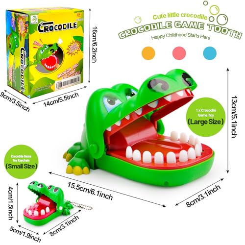 Krokodil Spiel Zähne, 2 Stück Croco Doc Spielzeug Set, Crocodile Zähne Teste Dein Glück, Kinder Mädchen Jungen Geschicklichkeitsspiel für Familien, Party