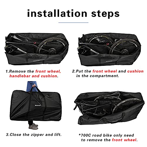 Rhinowalk Folding Bike Carry Bag 26 Inch Thick Bicycle Transport Storage Case Bike Travel Bag For Air Travel,Transport,Shipping Professional Cycling Accessories #TOP5