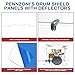 PENNZONI Drum Shield Deflector Panel w/Chrome Connectors, Top Deflector Panel w/ 2 Connectors, Clear Acrylic Deflector Panel, Single