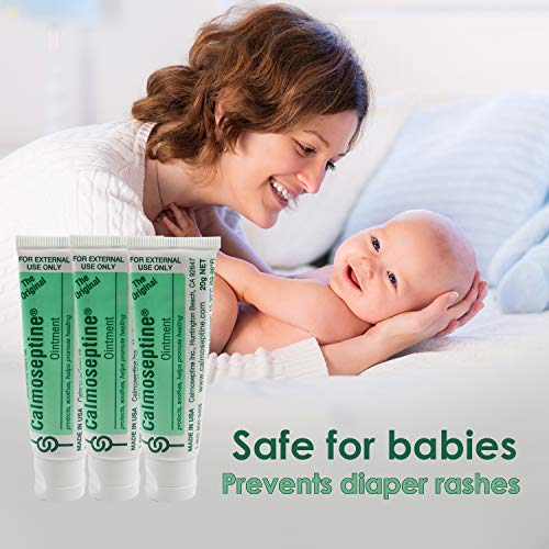 Calmoseptine Ointment. Soothing Menthol Relief For Skin Irritations. 20 Gram Travel Size Tube, 3 Pack #TOP4