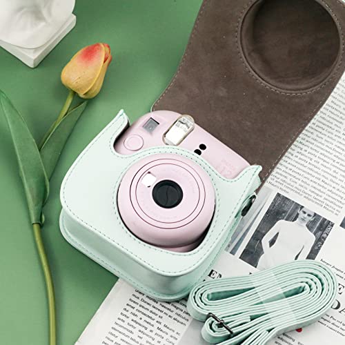 Funda protectora para cámara Fujifilm Instax Mini 12 11 9 8 verde claro miniatura 6