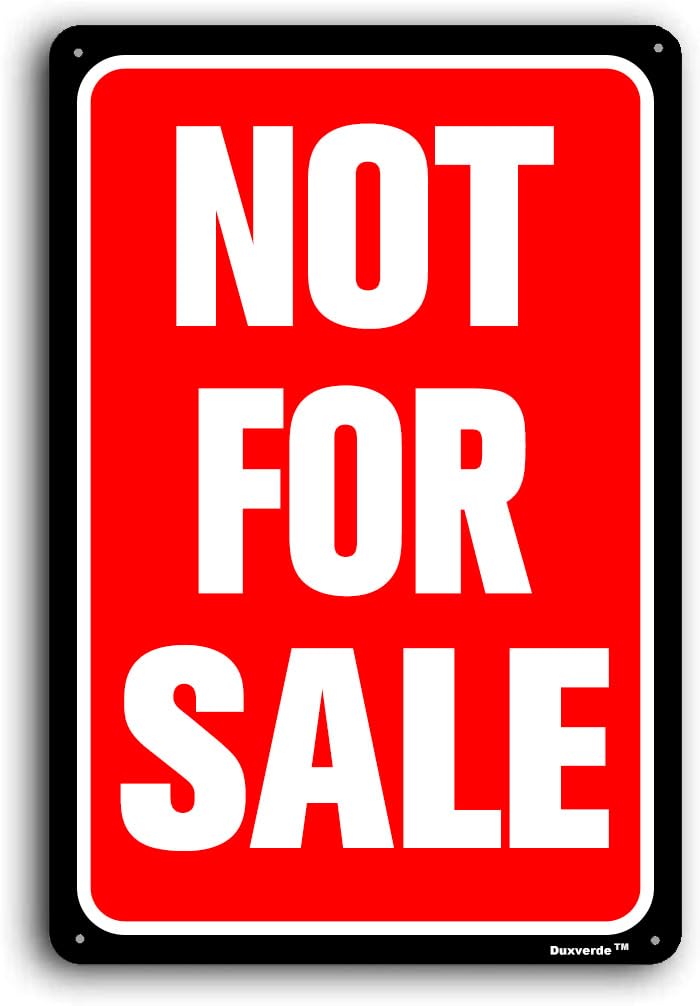 Panneau metal No Sale No Returns 20x30 cm pour boutique