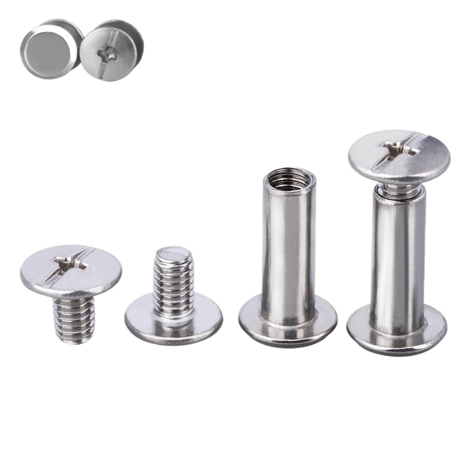 Vis à rivets M4 60mm acier inoxydable 304 pour reliure livre et scrapbooking