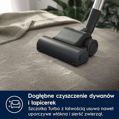 Electrolux Odkurzacz Workowy Animal 600 EB61A5UG, szczotki Dust Magnet Silent, doskonale zbiera sierść zwierząt, dużą siłę asysania,12-metrowy zasięg, 73 dB, 750 WW, 230 VV, Miejska Szary