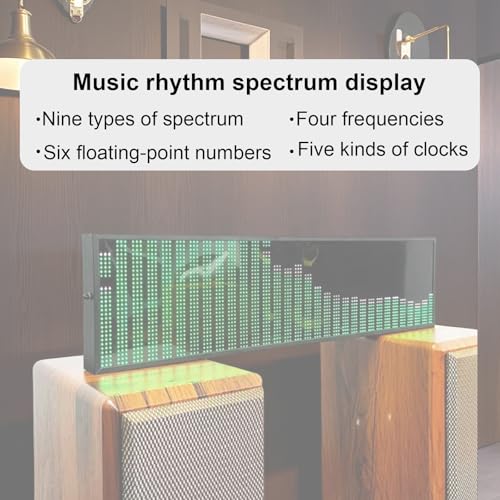 Analyseur de spectre audio numérique multicolore doté de 36 styles d'affichage LED
