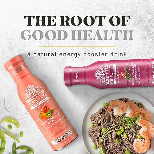 Karviva 6-Day Juice Cleanse Whole Plant Fruit Juice Variety Pack, Immunity Joy-D and Viva, Detox Wellness Drinks with Natural Electrolyte, Fiber and Antioxidants, Gluten Free,healthy juices for adults, 6 bottles, 12 fl oz - Image 6