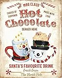 Photo Gallery aoevc targa in metallo vintage con scritta "mrs christmas hot chocolate", per bar, pub, club, caffetteria, decorazione da parete, 30,5 x 40,6 cm Photo Gallery aoevc targa in metallo vintage con scritta "mrs christmas hot chocolate", per bar, pub, club, caffetteria, decorazione da parete, 30,5 x 40,6 cm