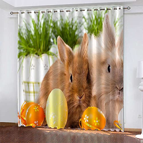 TTBBBB Opacas Cortinas Dormitorio Globo Conejito Ancho 264 x Altura 242 cm Dormitorio Salon Habitacion Niño Cortina Termicas Cover
