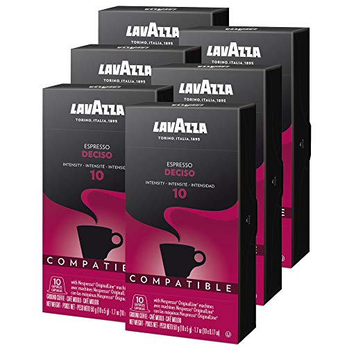 Lavazza Deciso Espresso Dark Roast Capsules Compatible with Nespresso Original Machines (Pack of 60)