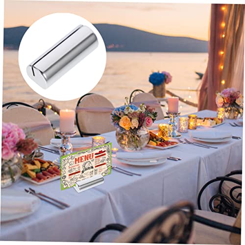 Plafope 1Pc Tag Holder Mini Stand Wedding Sign Metal Holder Label Holder Memo Holder Table Number Holder Baking Label Holder Metal Tag Holder Label Holder Clamp Metal Copper Signage #TOP1