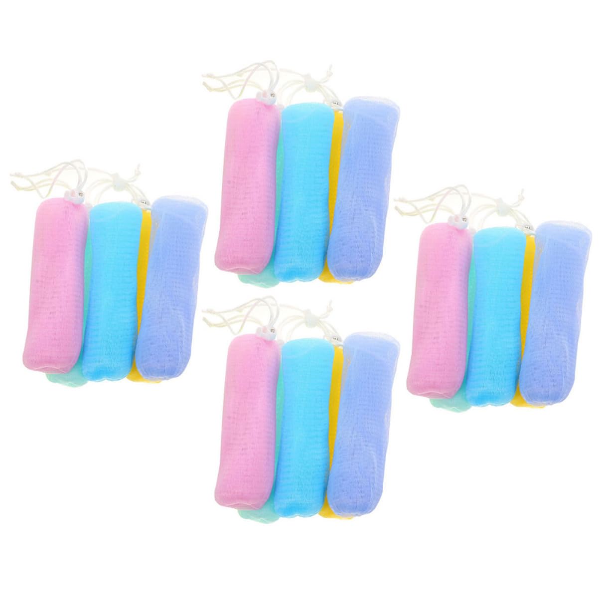 MERRYHAPY 20pcs Exfoliating Mesh Soap Pouch Six-layer Bags for Foaming and Cleansing for Handmade Facial Cleanser Wash Multi Options