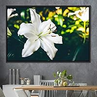Framed Canvas Wall Art Flora Snapshot Closeup Dark Expressive Farmhouse/Country Floral Multicolor Photography Realism Single - 16x24 inches