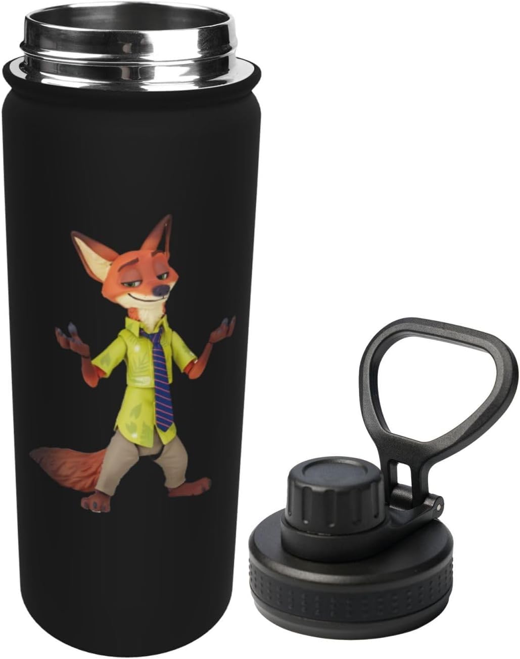 Amazon | ズートピア ニック・ワイルド 水筒 直飲み 魔法瓶 マグボトル