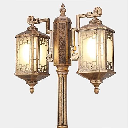 ☆関税込☆260 センチメートル屋外ガーデンランプポストライトボラードパスランプアルミパスピラーランプ主電源街路灯ガラスランタンピラーポストラ☆大人気☆