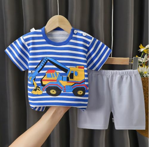 Image of Baby Toddler Boys 4 PCs T-shirts and Shorts Set Summer Clothes Outfit