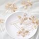 Haarnadeln Hochzeit 6 Stücke Braut Haarnadeln Gold Blume Perlen Haarnadel Goldfolie Brautschmuck Kristall Kommunion Haarschmuck Brautjungfer Hochzeit Kopfschmuck