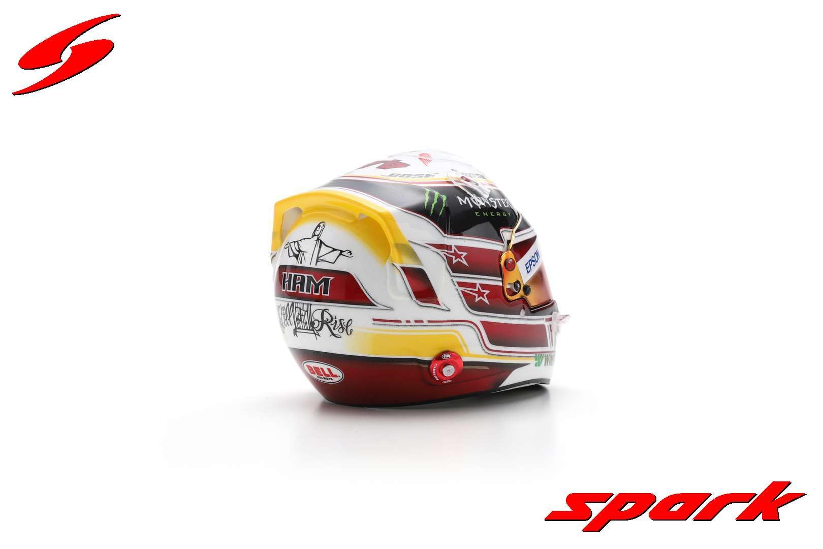 Casque Miniature Hamilton Mercedes F1 2019 – Échelle 1:2 – Bell – Neuf