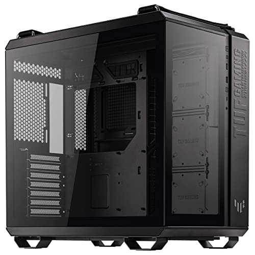 TUF Gaming GT502 Chassis per PC Gaming, Mid ATX, Doppia camera, zone di raffreddamento indipendenti, pannelli laterali senza attrezzi, USB 3.2 Gen2 Type-C frontale, Nero - Case PC - Immagine 9