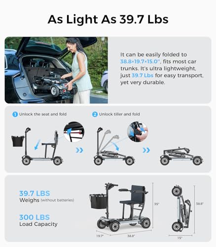Electric Mobility Scooter Foldable Compact