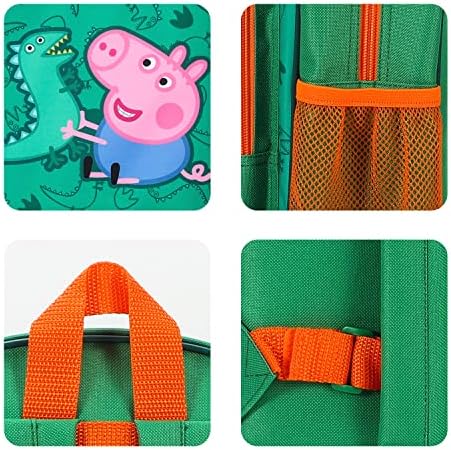William Lamb Peppa Pig Kids Childrens Premium Backpack School Rucksack Travel Bag with side mesh pocket and front zipped pocket, Multicolour, 36.7cm (height), 26cm (width), 13cm (depth) (02934)