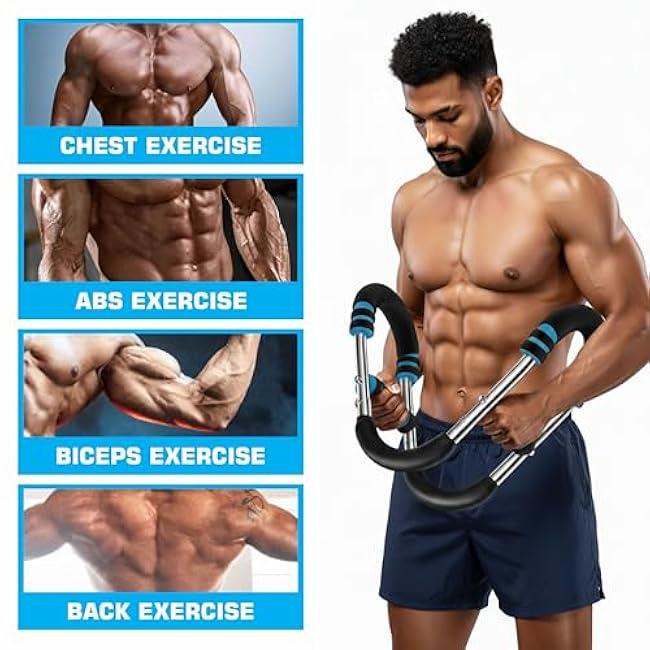 Twister Arm Trainer ¨C Adjustable Chest Expander & Upper Body Workout Bar for Men & Women ¨C Heavy Duty Strength Training Tool for Home Fitness, Muscle Toning & Endurance