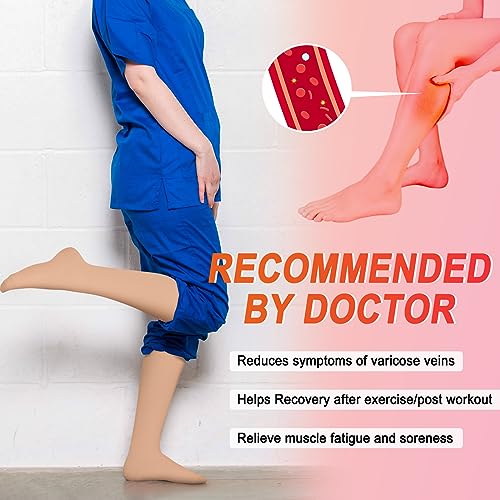 Image of Iseasoo 4 Pairs Compression Socks for Women Circulation-Best Support for Nurses,Running,Athletic,Travel