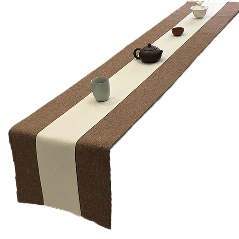 HIRAISM リバーシブル テーブルランナー (ブラウン)
