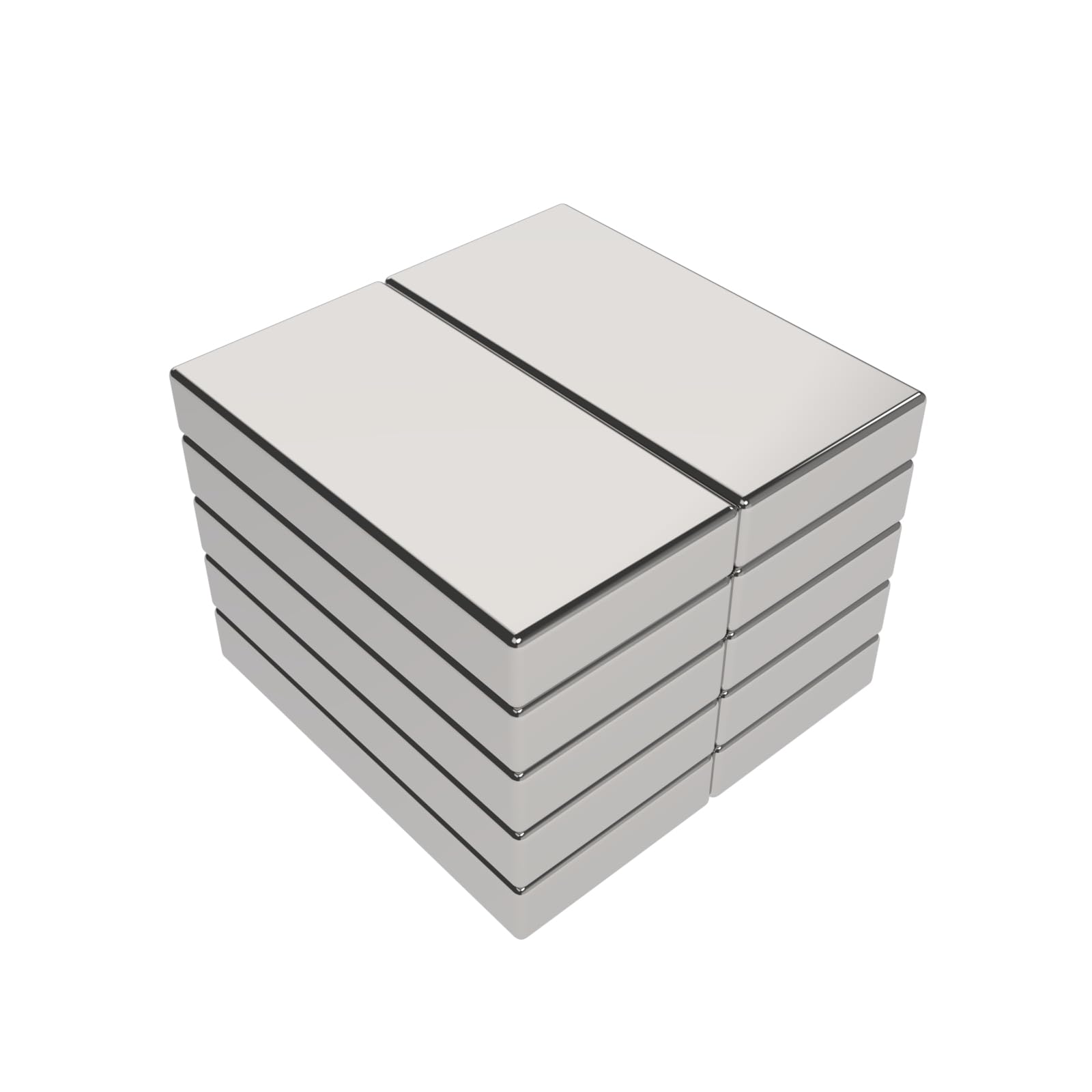 JIUMAG Strong Rare Earth Neodymium Magnets, Heavy Duty Bar Magnets with Double-Sided Adhesive, Powerful Pull Force, Perfect for Fridge, Garage,