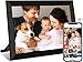 FRAMEO WiFi Digitaler Bilderrahmen,10.1 Zoll WLAN Fotorahmen FHD IPS Touchscreen Fotos und Videos können jederzeit und von überall aus, über die App geteilt Werden 16GB Speicher