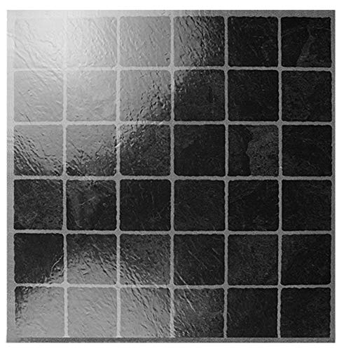 DIVCHI Black 12 Inch x 12 Inch, Self Adhesive Vinyl Floor Tiles (80 PCS)