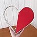 WISFRUIT Cute Mini Heart Shape Evening Clutch Bag, Rhinestone Diamond Frame Wedding Party Purse Handbag for Women (red)