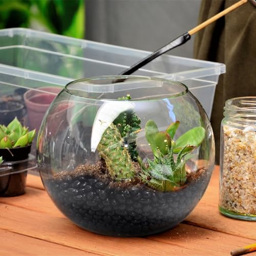 Image of SOUJOY 3 LB Small Aquarium Substrate Gravel Sand, Polished Smooth Fish Tank Gravel, Black Crystal Chip Stone, Natural Decorative Mini Pebbles for Potted Plant, Vase Fillers, Fish Tank Rock