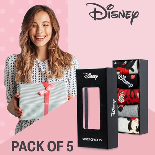 Image of Disney Stitch Socks Gifts for Women Teens, US Size 4-9, Baby Yoda Pack of 5 Fuzzy Casual Crew Socks for Home Sleep Winter
