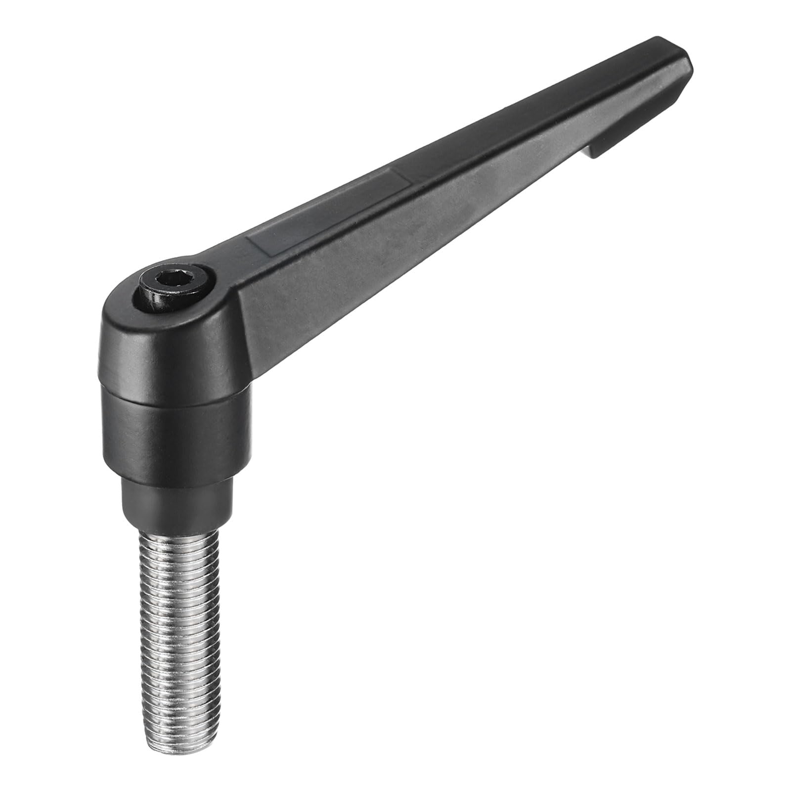 uxcell Adjustable Clamping Lever Handle M16 x 50mm Metric 304 Stainless Steel Male Threaded Stud Hand Knobs Push Button Ratchet Rotating Screw Handles Bolts with Locking Lever Black