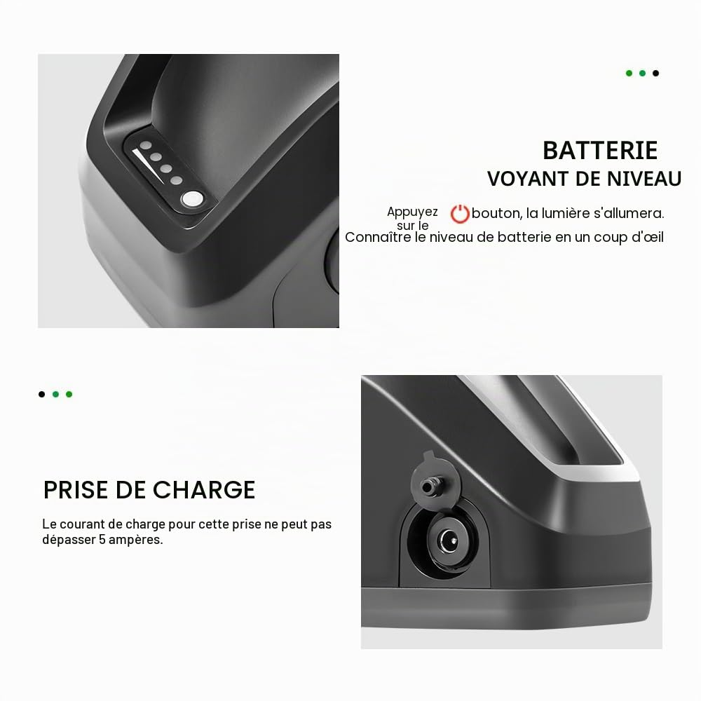 A2 Batterie de Vélo Électrique 48V 14Ah pour Moteur 48V 50W-800W | Compatible Roue Power E-Bike