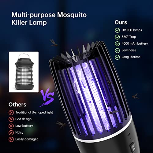 Lámpara de control de insectos voladores recargable para eliminar mosquitos 3