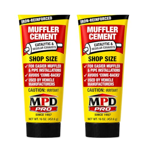 Image of MPD Muffler Cement Putty - 16 oz | Seals Exhaust Leaks, Cracks & Holes | Heat Resistant Up to 2000F | Easy Application for Automotive Repairs (Pack of 2)