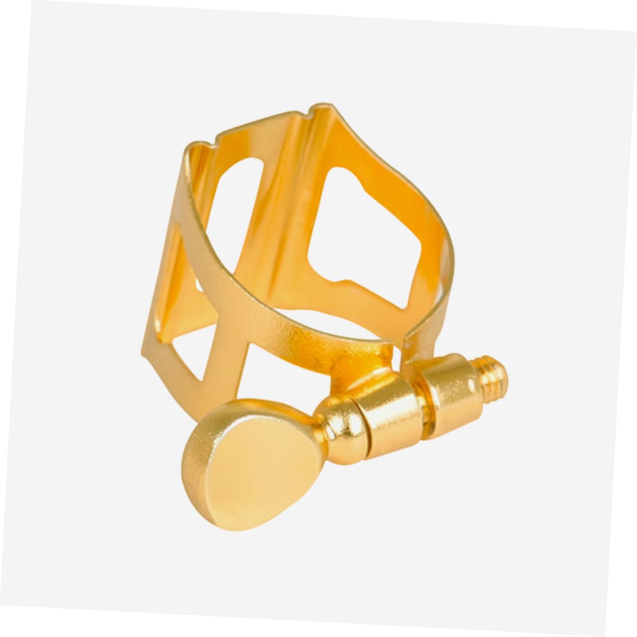 Set Bocchino per Sax Alto in Metallo, 1 Pezzo, Oro | Cappuccio Protettivo e Clip Inclusi, Custodia in Stoffa, per Musicisti Professionisti, Uso Ampio