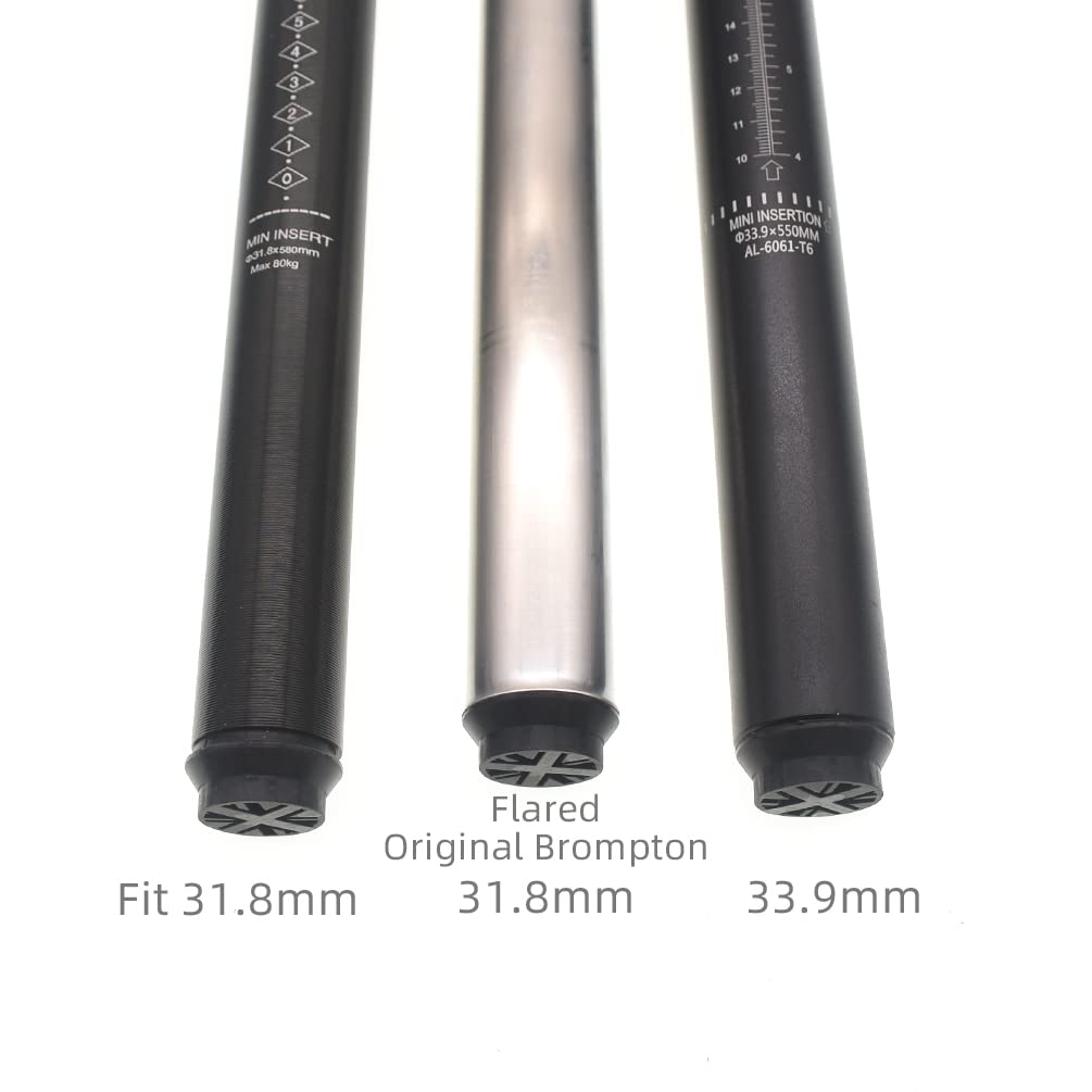 ブロンプトン用シートポストKCNC アンチスリップブラック31.8X560MM