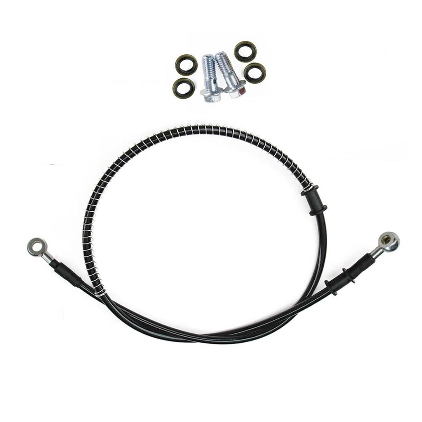 Ksxzw One Color Motorbike Part Motorcycle Braided Steel Hydraulic Brake Line Clutch Oil Hose Tube Pipe 400Mm-2300Mm M8 90° 28°(1300Mm)
