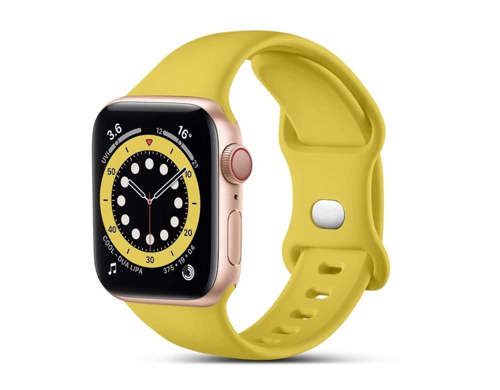 D4 SWISS Silicone Sport Replacement Straps Compatible with Apple iWatch Series 7 6 5 4 3 2 1 SE