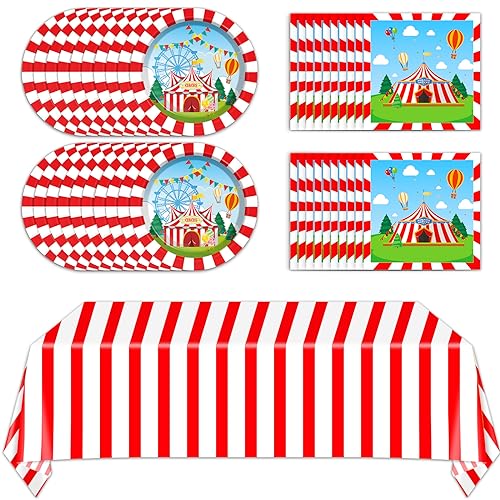 Circus Theme Paper Plates and Napkins Circus Party...