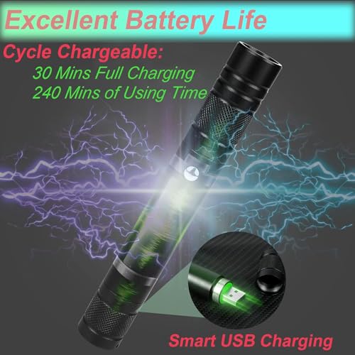 Image of COOLCOLD Laser Light | USB Rechargeable Green, Laser Pointer | Long Range, Laser Light Powerful | for Party, Disco Adjustable Mode, 2000m Handheld Laser Pen, Suitable for Camping(Red, Pack-2)