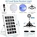 Solar Shed Light Upgrade Double Head 1000LM Indoor Dimmable LED Solar Chandelier Pendant Lights for Garage Gazebo Home Lamp,Double