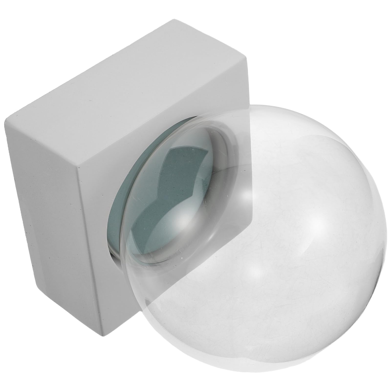 SUPVOX Mini Boule à Neige Vide en Verre 10,7 X 13 Cm avec Base Carrée Blanche, Dôme Transparent pour Bricolage et Décorations de Fêtes, Kit DIY de Boules à Neige Vides pour Créations