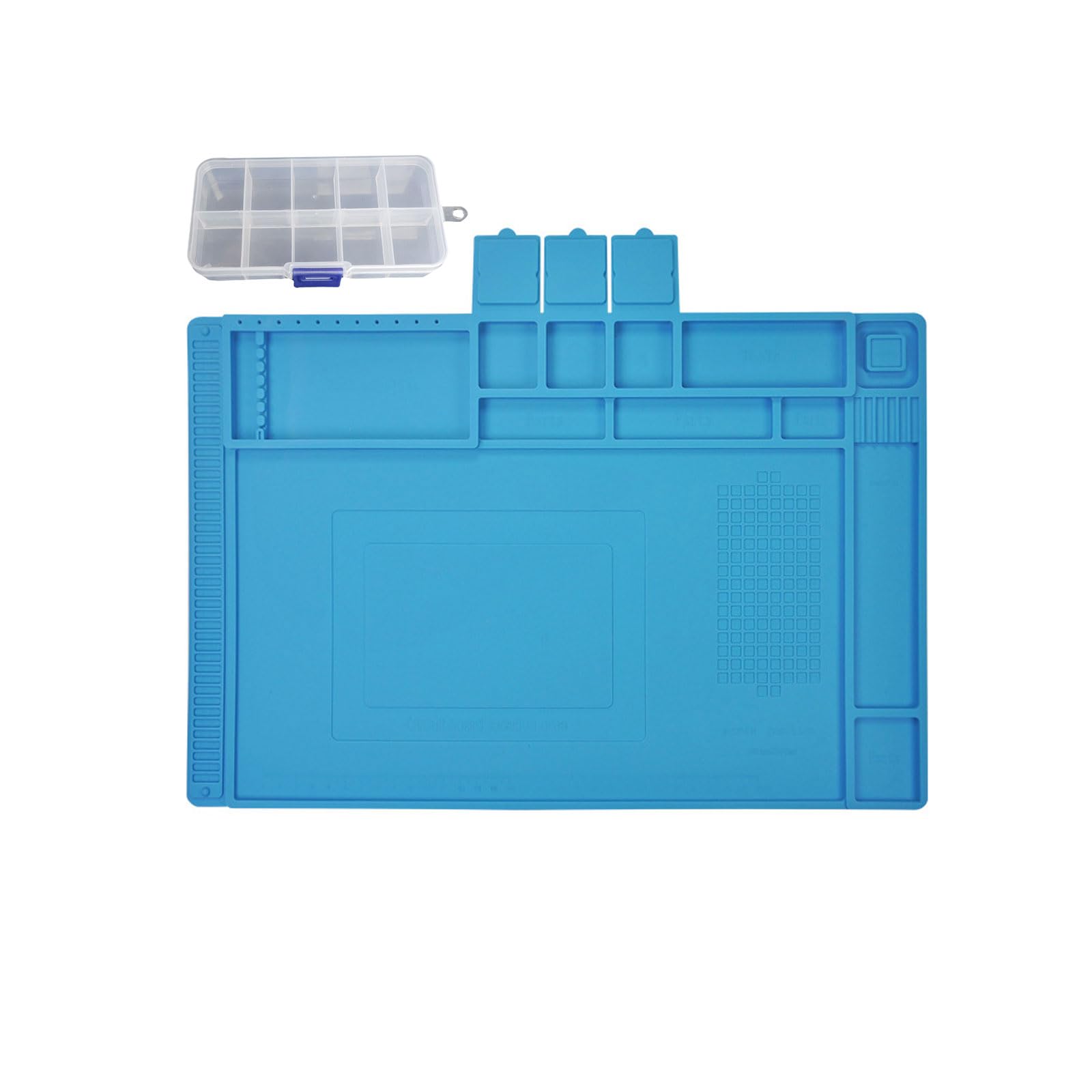 Premium Silicone Workbench Mat 17.7" x 11.8"，Lock Pinning Mat，Lock Picking Kit/Set for Beginners and Locksmith pins，Soldering Mat Heat Resistant，Electronics Repair Mat with Magnetic for Screws, Phone
